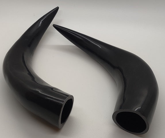 Plastic Opaque Medium Bull Horns