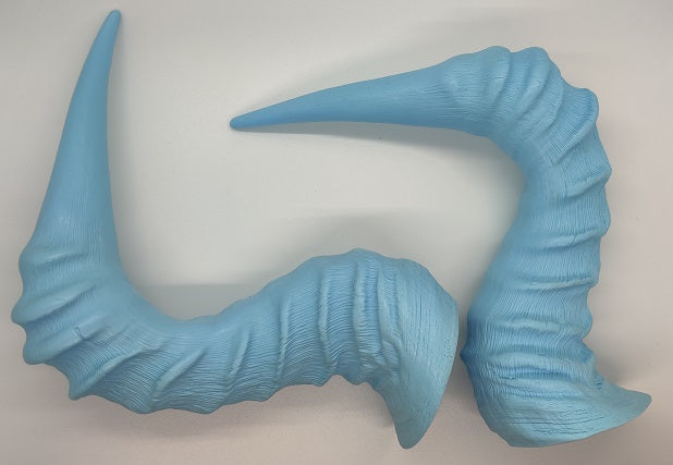 Plastic Opaque Hartebeest Antelope Horns