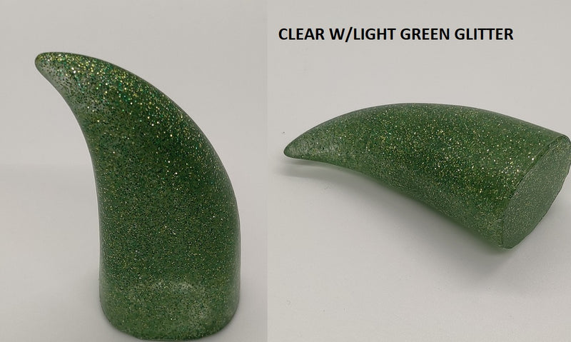 Plastic Glitter Solid Shiny Small Horns *Sold Per Horn*