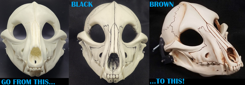Glow in the Dark Toony Skull K9 Cut and Hinged Resin Mask