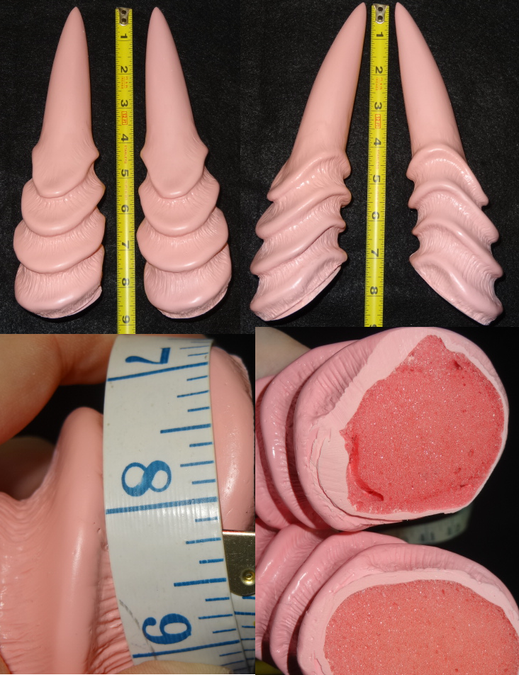 Plastic Opaque Angled Rigid Horns