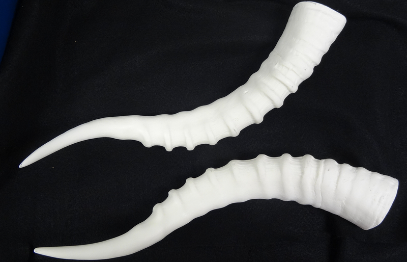 Plastic Opaque Impala Antelope Horns