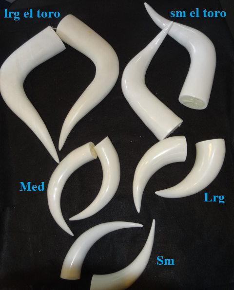 Plastic Opaque Large Bull Horns