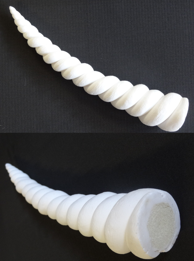 Plastic Opaque 9 Inch Unicorn Horn