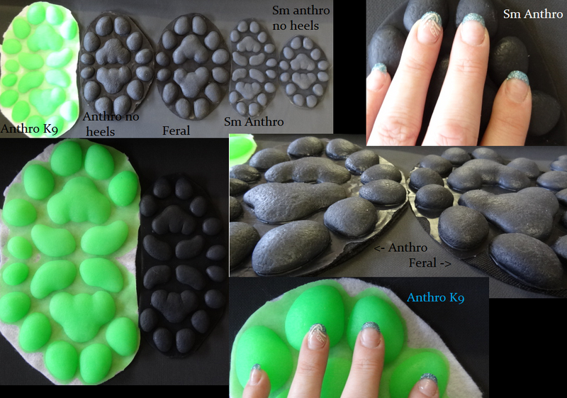 Silicone Anthro K9 No Heels Handpads