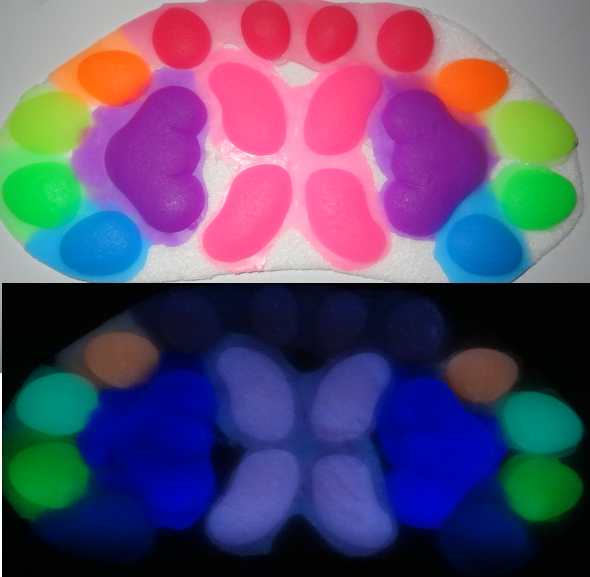 Silicone Glow in the Dark Small Anthro K9 Handpads