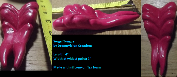 Silicone Forked Sergal Tongue
