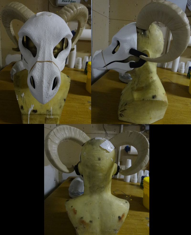 Plastic Opaque Single Curl Ram Horns