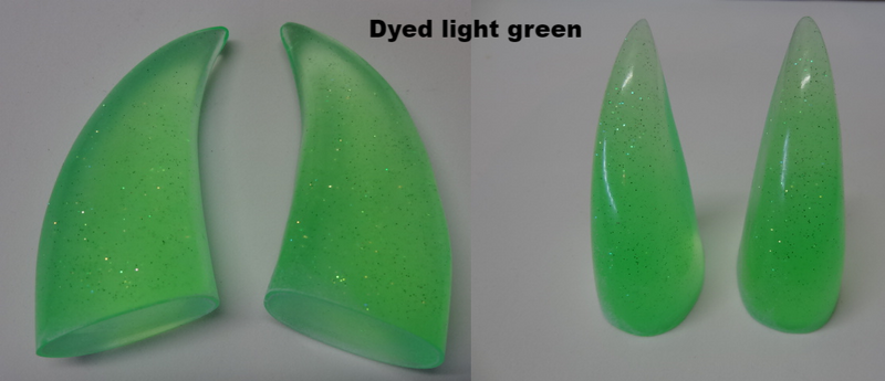 Plastic Glitter Solid Shiny Small Horns *Sold Per Horn*