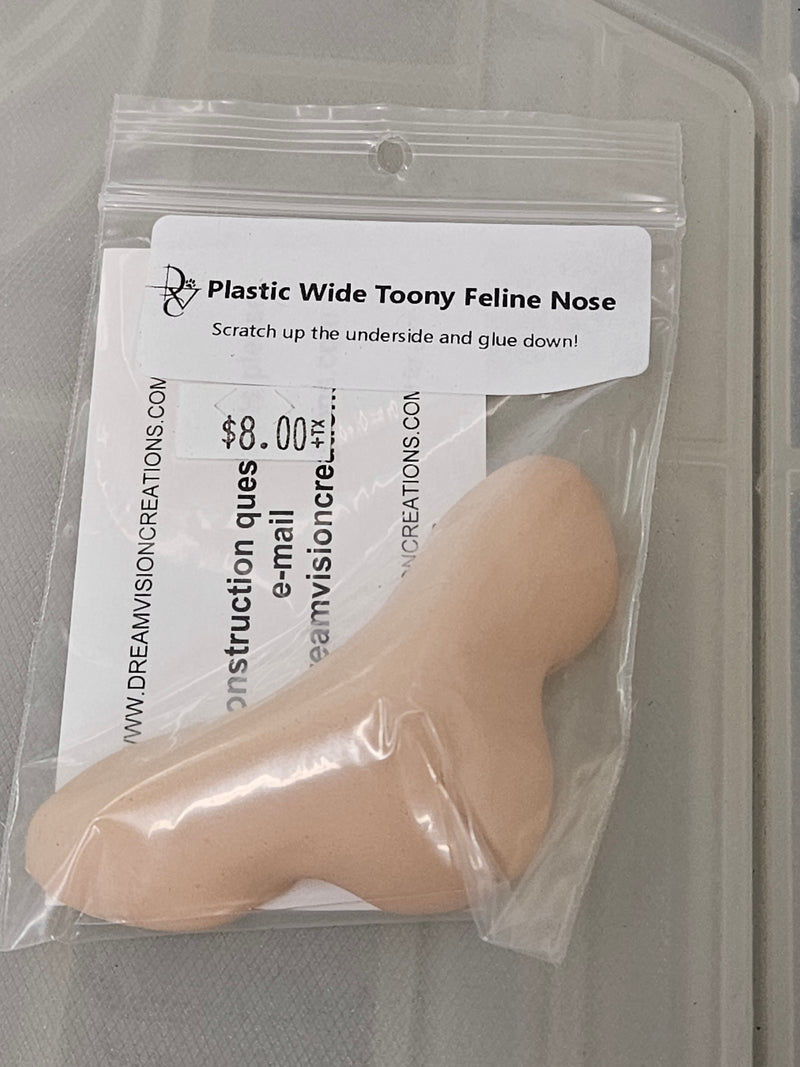 Ready to Ship: Plastic Wide Toony Feline Nose