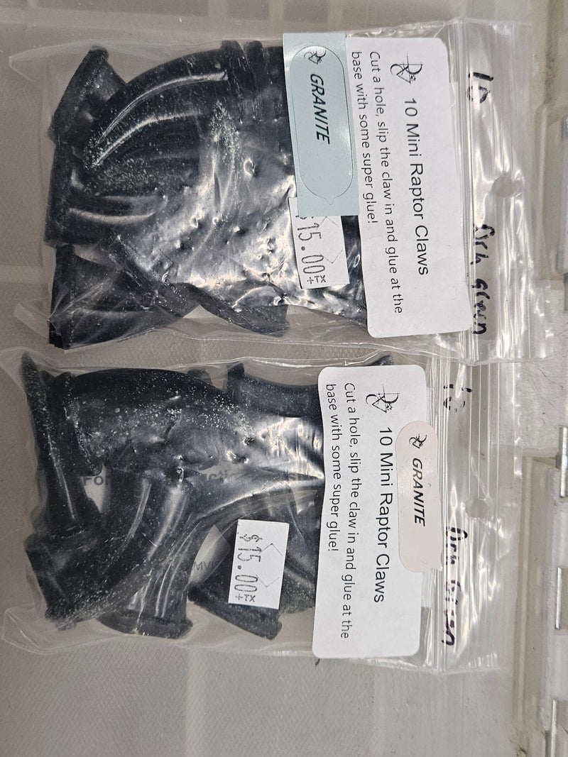 Ready to ship: Mini Raptor Claw Packs