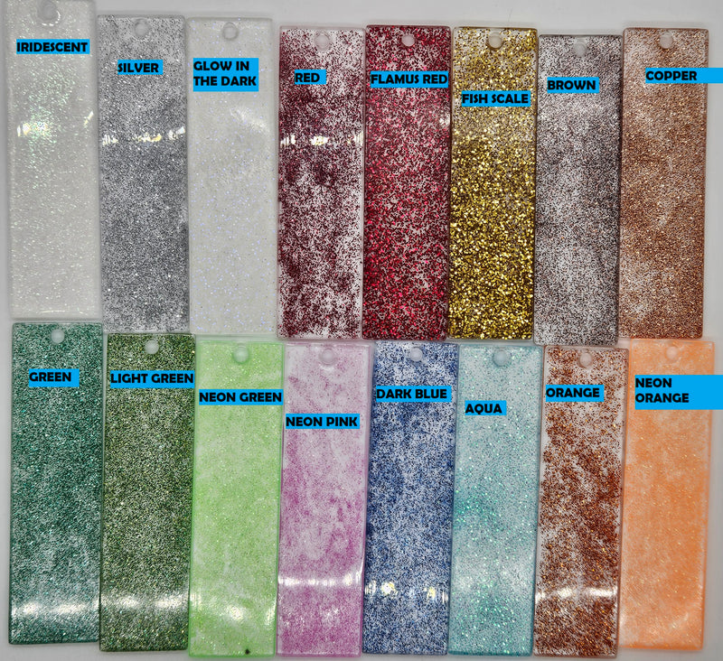 Opaque (blind) Glitter Resin Eye Blanks