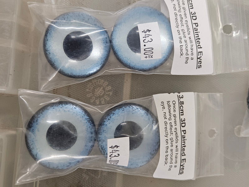 Ready to Ship: Painted 3.8cm 3D Eyes