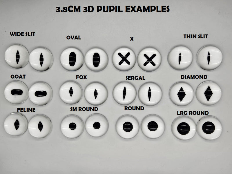 Clear 3D "Following" Resin Eye Blanks