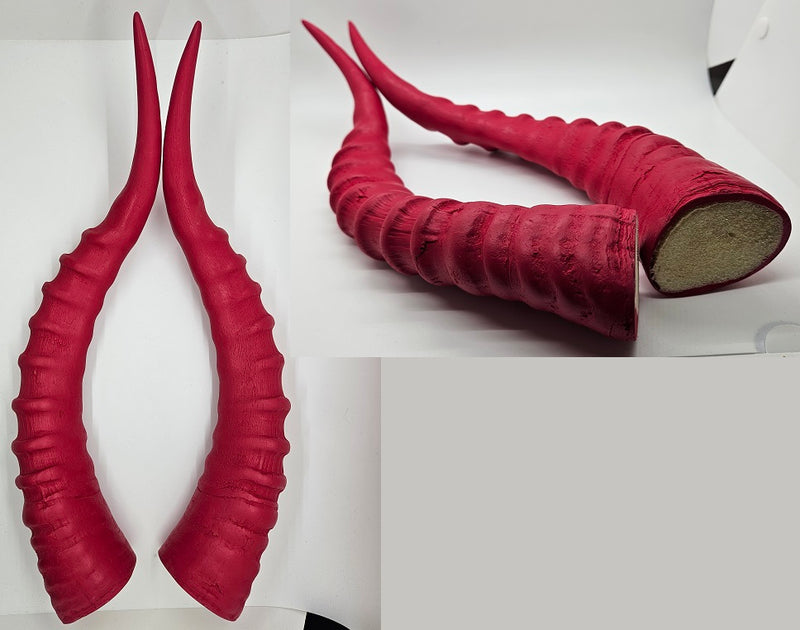 Plastic Opaque Impala Antelope Horns