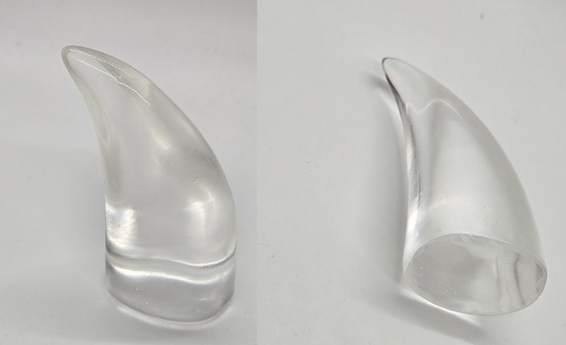 Plastic Clear Solid Small Horns *Sold Per Horn*