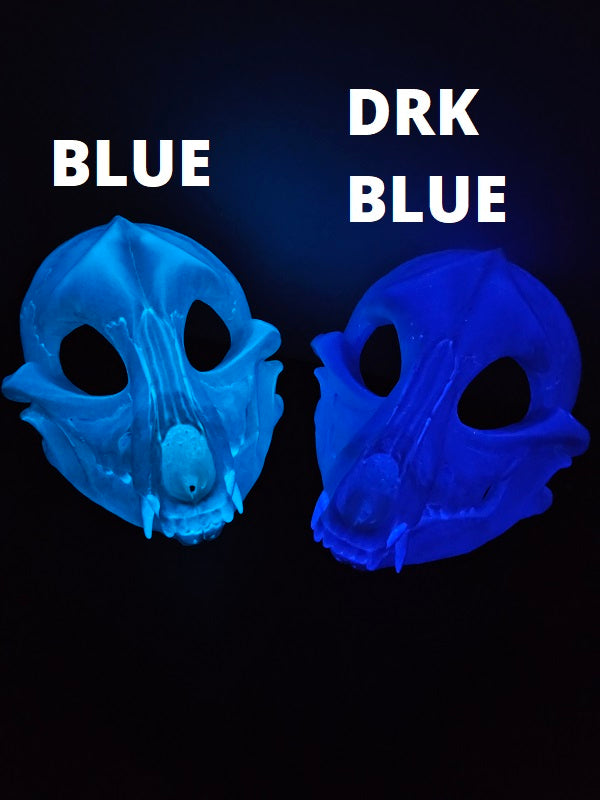 Glow in the Dark Skeletal K9 Cut and Hinged Mask