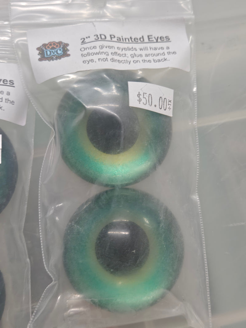 Ready to ship: 2" 3D Painted Eyes