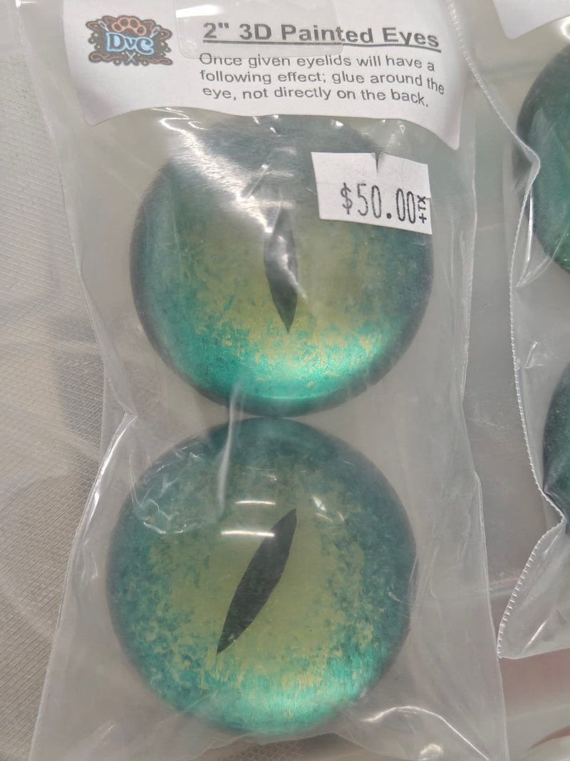 Ready to ship: 2" 3D Painted Eyes