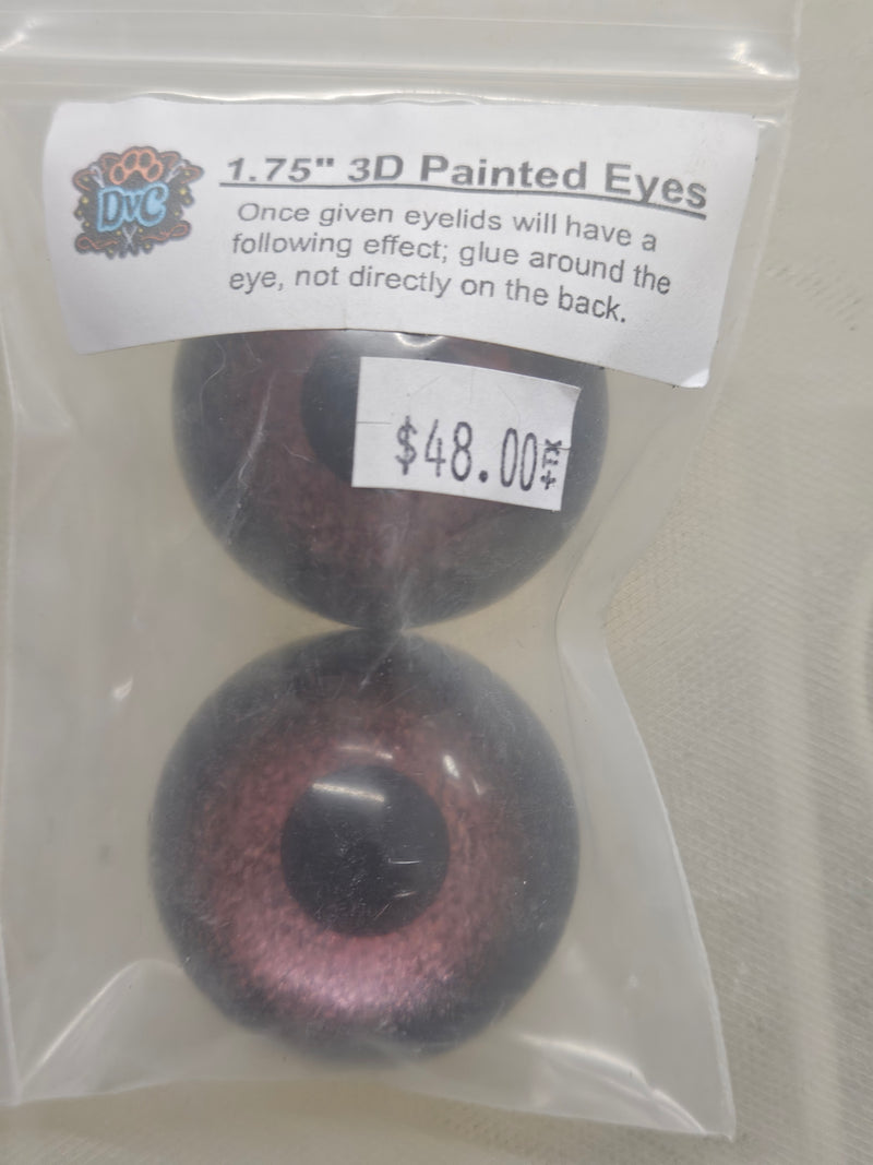 Ready to ship: 1.75" 3D Painted Eyes