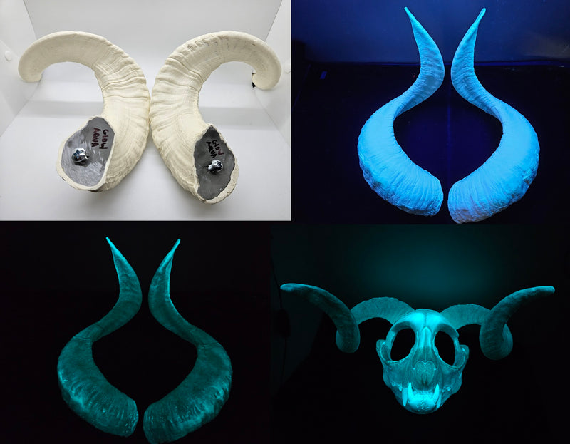 Plastic Glow in the Dark Corsican Ram Horns