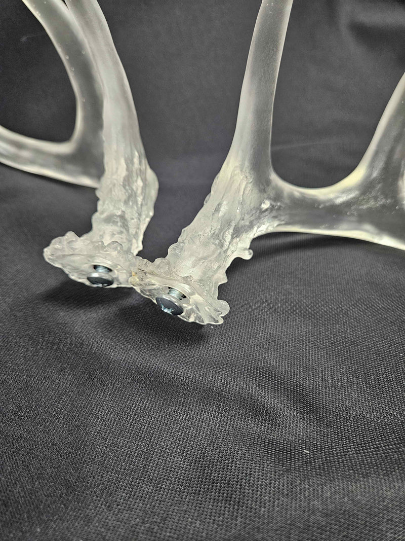 Plastic Clear Frosted Toony Deer Antlers