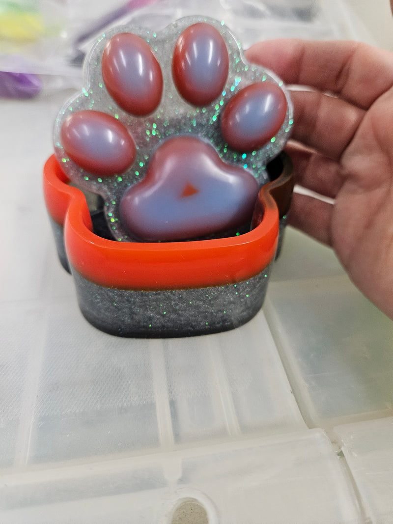 Resin Paw Box - Trinket/jewelry/misc