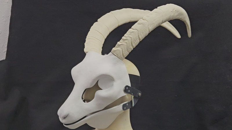 Plastic Opaque Highland Goat Horns
