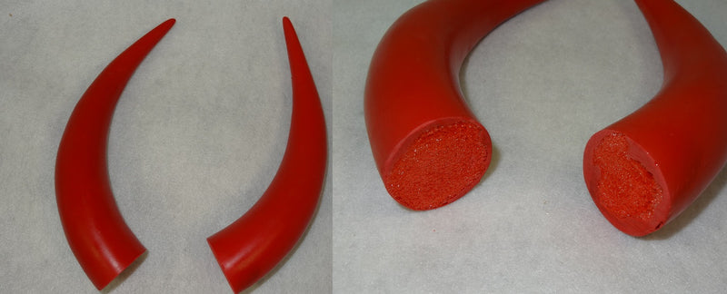 Plastic Opaque Small Bull Horns