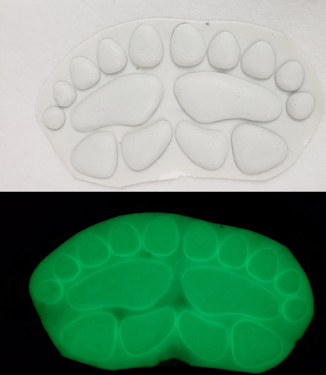 Silicone Glow in the Dark Monster Handpads