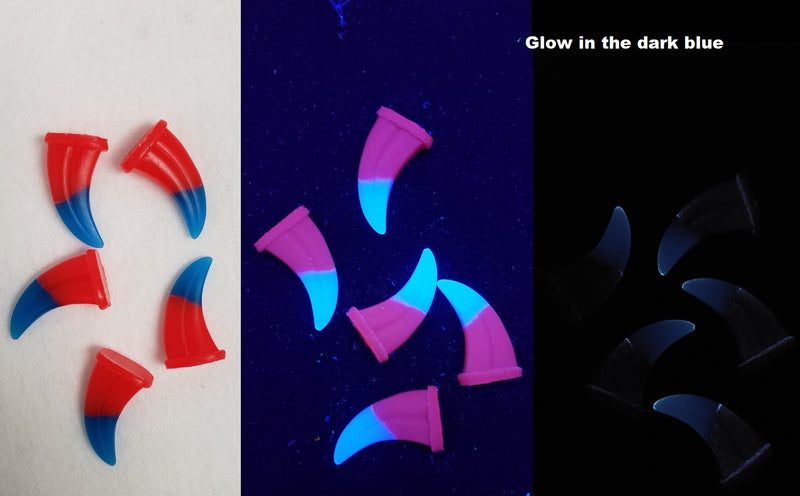 UV Glow in the Dark 2 Layered Mini Raptor Claws *Sold Per Claw*