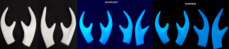 Plastic Glow in the Dark Four Point Antler Tips