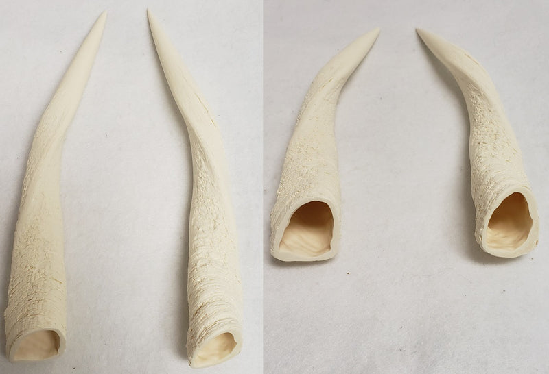 Plastic Opaque Bushbok Antelope Horns