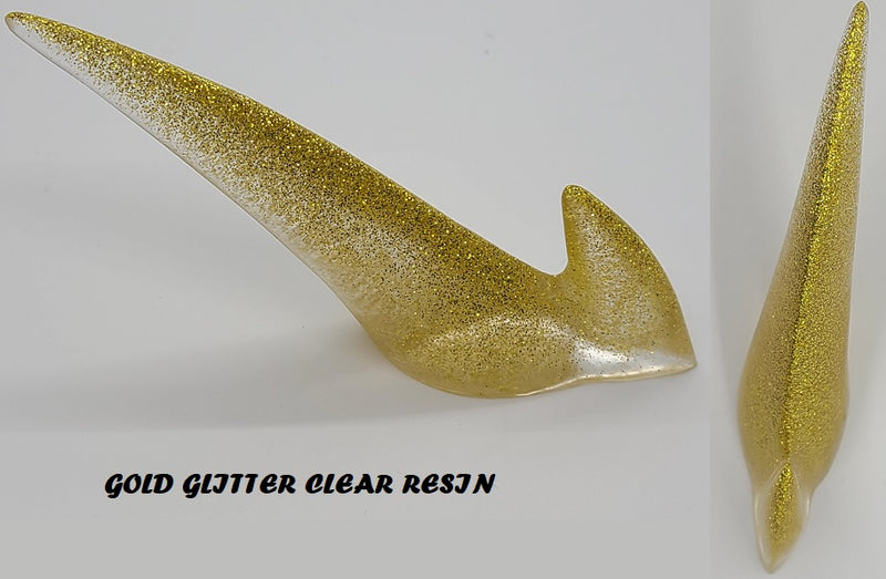 Plastic Glitter Shiny Solid 2 Point Horn *Sold Per Horn*