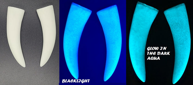 Opaque Glow in the Dark Chibi Saber Teeth *Sold per Tooth*