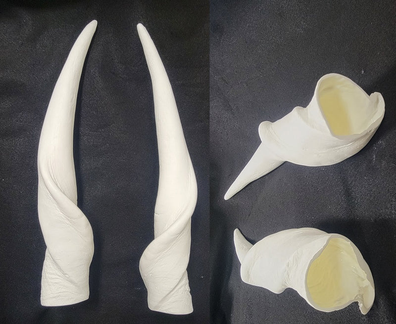 Plastic Opaque Eland Antelope Horns