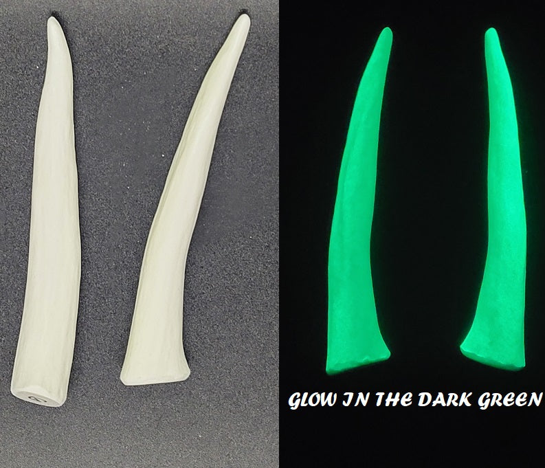 Plastic Glow in the Dark Large Smooth Antler Tips