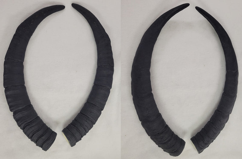 Plastic Opaque Highland Goat Horns