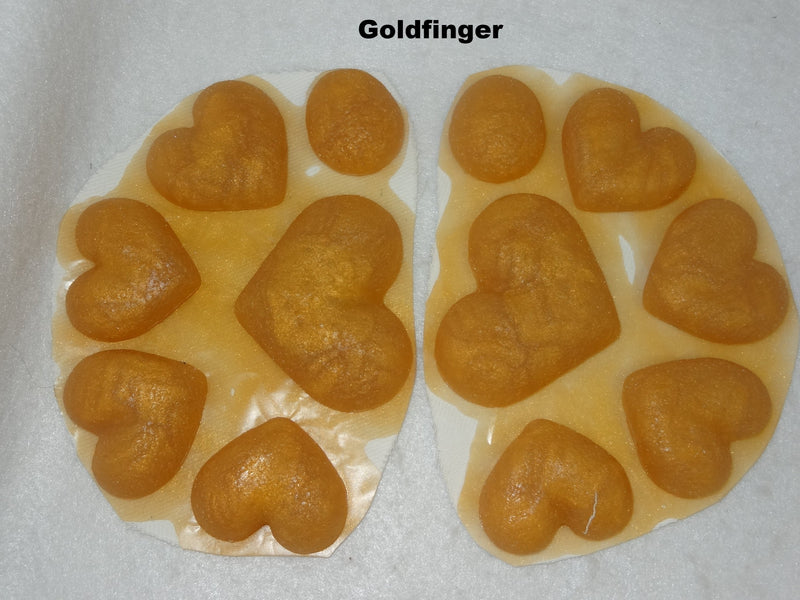 Silicone Shimmer Heart Handpads