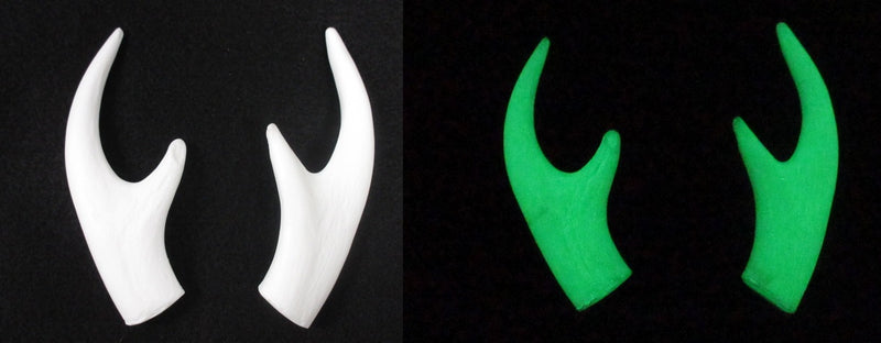Plastic Glow in the Dark Four Point Antler Tips