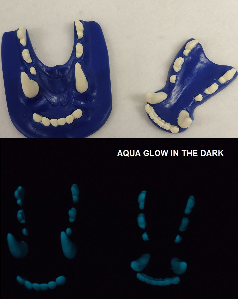 Two Colored Glow in the Dark Small K9 Jawset