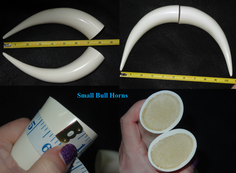Plastic Opaque Small Bull Horns